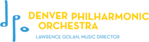 Denver Philharmonic Orchestra (DPO as music notes) logo
