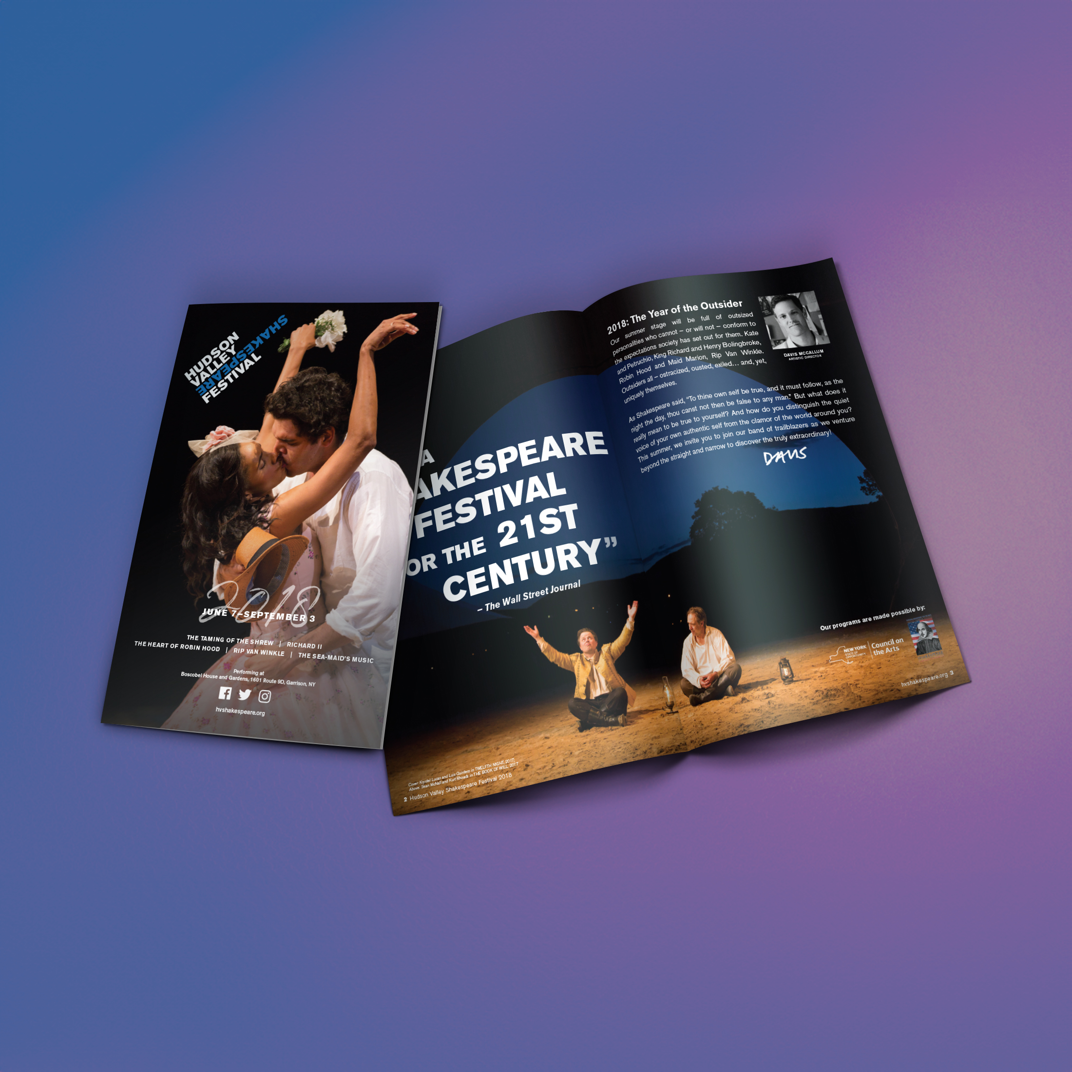 Hudson Valley Shakespeare • 2018 Season Brochure