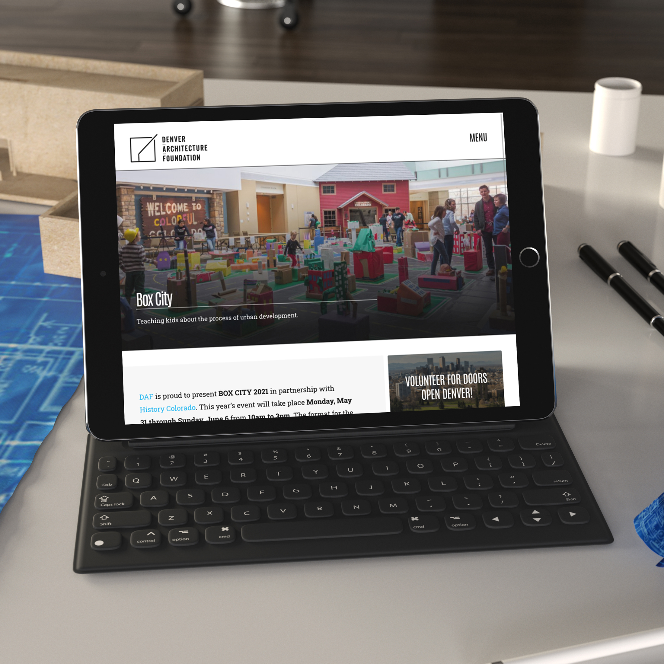 Denver Architecture Foundation • Web Design & Development (Tablet)