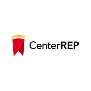 CenterREP logo with a stylized red and yellow ribbon graphic to the left of the black text "CenterREP" on a white background.